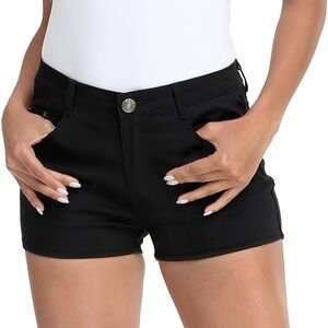 HDE Denim Booty Shorts - Black